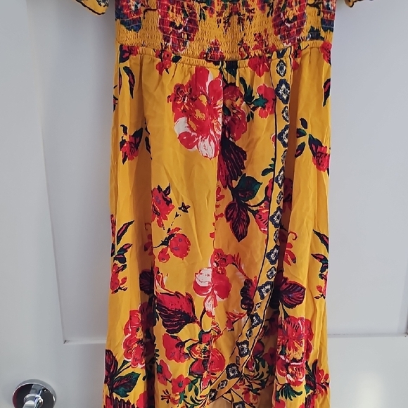 Lulu's Yellow and Red Floral Maxi Dress - Picture 3 of 13